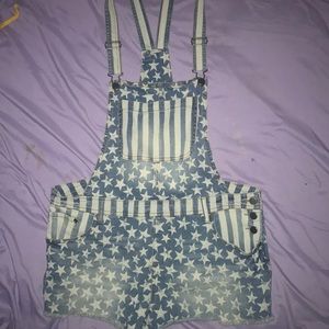 Stars & Stripes overall shorts